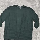 Lane Bryant Women's Size 26/28 Cardigan Sweater  Green Long Sleeve Rayon