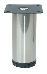 Möbelfüße Metall Edelstahl finish 150mm, höhenverstellbar 25mm - Bild 1 von 1