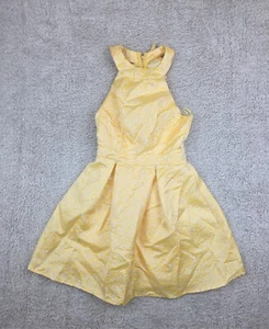 Disney's Beauty and the Beast Womens Yellow Halter Floral Pattern Dress Size XS - Picture 1 of 18