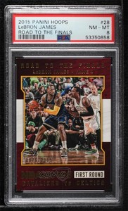 2015-16 Panini NBA Hoops Road to the Finals First Round /2015 LeBron James PSA 8
