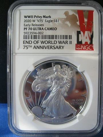2020-W  "V75" SILVER EAGLE EARLY RELEASES NGC PROOF70 ULTRA CAMEO Cover