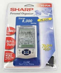 Organisateur personnel Sharp YO-P20 Sharp 768 Ko PC Link argent neuf - Photo 1 sur 2