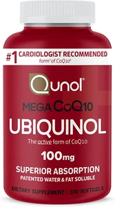 Mega Ubiquinol 100Mg Coq10, Superior Absorption, Patented Water and Fat Solub... - Picture 1 of 1