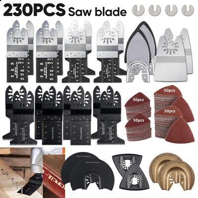GARBERIEL 230Pcs Multitool Saw Blade Tool Cut Cutter Set For Dewalt Fein MAKITA Milwaukee