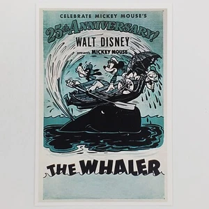 Postal de Mickey Mouse Verdadera Original 90 Años de Magia Disney Corea El Ballenero - Imagen 1 de 2