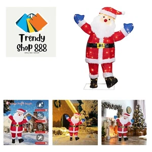 LED Lighted Christmas Santa Outdoor Yard Decorations 3D 39-Inch-Pre-Lit Santa... - Picture 1 of 8