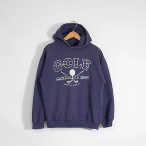 Vintage 90s Golf Hoodie Mens Large - Faded Distressed Sweatshirt Myrtle Beach - Picture 1 of 8