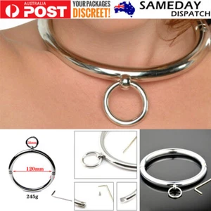 Female Metal Neck Collar Slave Lockable Choker Necklace Fetish Restraint Bondage - Picture 1 of 11