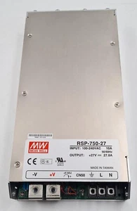 Pozo medio MW RSP-750-27 AC a DC Fuente de alimentación conmutada 27V 27.8A - Imagen 1 de 4