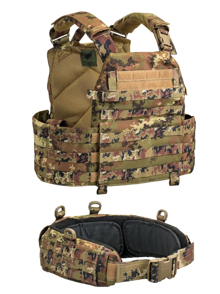 GiletTattico Vest Carrier DEFCON5 D5-BAV13 VI VEGETATO Militare Cinturone MOLLE