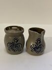 Signed Dated Artist Handmade And Designed Pottery Suger & Creamer Set-Beautiful