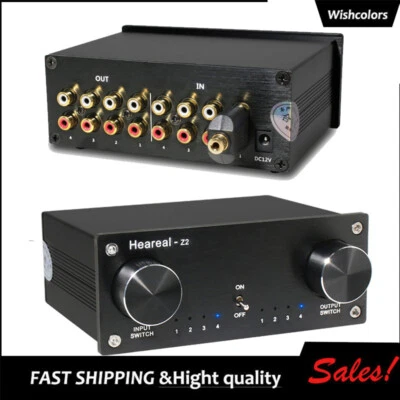 Lossless Audio Switcher 4 In 4 Out Selector Switch Hifi Audio Signal Adapter Wis - Image 1 of 4