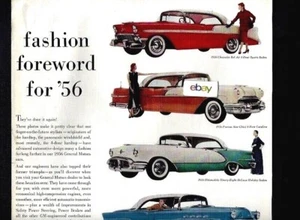 GENERAL MOTORS FASHION FORWARD FÜR 1956 CADILLAC-PONTIAC-CHEVROLET-BUICK AD - Bild 1 von 2
