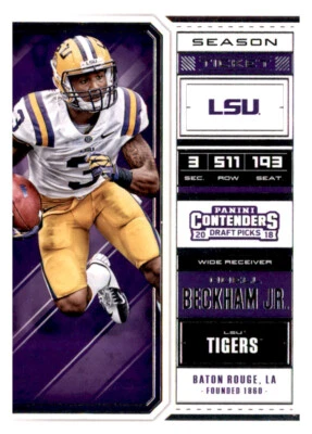 2018 Contenders Draft Picks Season Ticket Odell Beckham PWE Base Card Giants #77 - Image 1 of 2