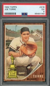 1962 Topps #218 Joe Torre Milwaukee Braves ex PSA 5 - Picture 1 of 3