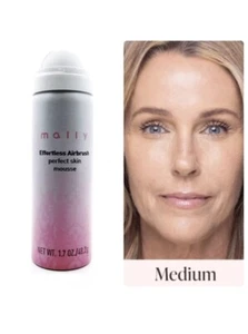 MALLY EFFORTLESS AIRBRUSH PERFECT SKIN MOUSSE FOUNDATION MAKEUP MEDIUM - Picture 1 of 6
