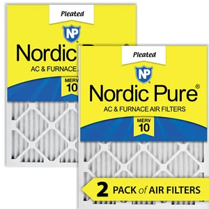 18x18x1 (17_3/4x17_3/4) Pleated MERV 10 Air Filters 2 Pack - Picture 1 of 6