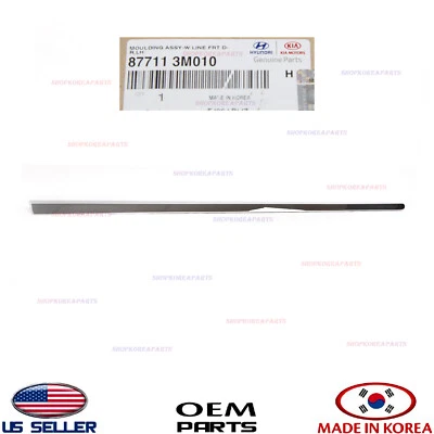 Carrocería de puerta delantera genuina moldura lateral izquierda lado del conductor OEM Genesis Sedán 2009-14 Foto 1 de 3