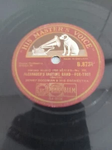 BENNY GOODMAN QUARTETTE ALEXANDERS RAGTIME BAND 78RPM HMV B.8734 - Picture 1 of 4