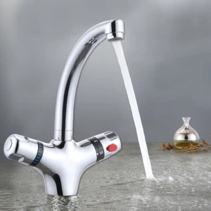 Grifo de lavabo termostato fregadero mezclador grifo con termostato - Imagen 1 de 10
