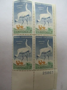 1957 3¢ Wildlife Conservation...Scott 1098...Plate Block of 4 US Stamps...MNH - Picture 1 of 2