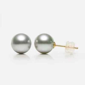 Gorgeous 6-7mm South Sea real natural  Pearl Earrings 925S - Picture 1 of 3