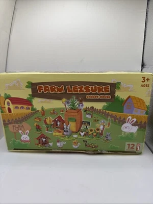 Farm Leisure Carrot House 12-in-1 Bunny Themed Building Block Set Kids Toy - Image 1 of 4