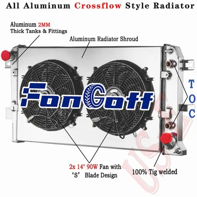 3 Row Radiator Shroud Fan For 2001-05 Chevy Silverado 2500 3500 HD Duramax 6.6L - Image 1 of 4