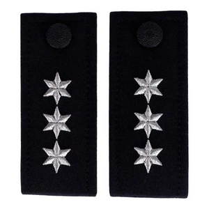 Schulterklappen 3 Sterne silber blaue Uniform Polizei Baden-Württemberg PHK A11 - Bild 1 von 3