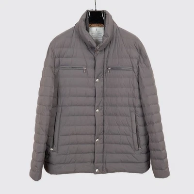 Chaqueta Acolchada Brunello Cucinelli XXL Hombre Gris Plumón de Ganso Parka Foto 1 de 4