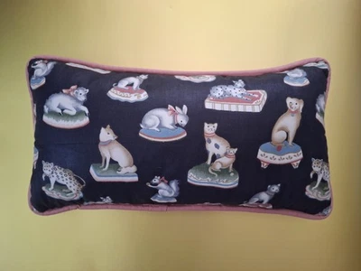 Almohada Decorativa Vintage Azul Marino/Rosa Estampado Animal Elegante Decoración del Hogar Foto 1 de 4