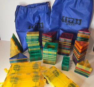 Lot of 170+ Tytan Magnetic Building Tiles Pieces Shapes - Picture 1 of 1