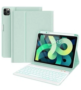 Funda Teclado para iPad Air/Pro 11" (ver fotos), Retroiluminada - Verde Claro - Imagen 1 de 14