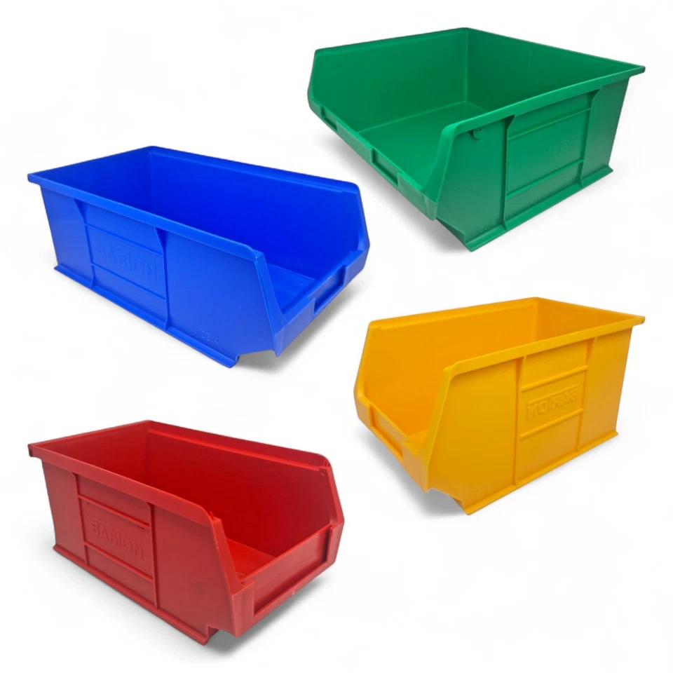 Plastic Parts Lin Bins Component Storage Boxes Workshop Picking Bin Wall Rack - Image 1 of 1