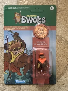 Wicket W Warrick + Coin Animated Series Figure VINTAGE Collection Star Wars MOC - Foto 1 di 1