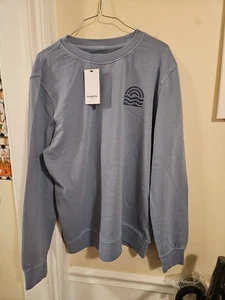 Felpa uomo manica lunga Crystal Creek Gear blu chiaro taglia large nuova con etichetta - Foto 1 di 6