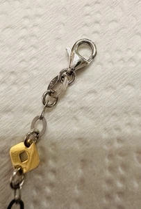 10” long Link Chain Ankle Bracelet 10K Yellow/White Gold-3 grams lobster claw - Picture 1 of 4