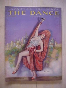 Vintage Apri 1928 The Dance Magazine Trini Art Deco Front Cover - Picture 1 of 1