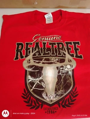 Genuine Real tree Sleeveless graphic Crew Neck Tshirt Muscle Tee Men’s Medium Rd - Image 1 of 2