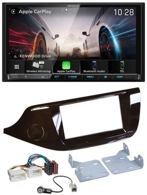 Kenwood MP3 2DIN USB DAB Bluetooth Autoradio für Kia Ceed ab 12 glänzend - Bild 1 von 4
