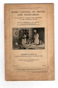 Vintage - Home Canning of Fruits and Vegetables - 1917 - Picture 1 of 5