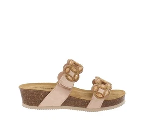 Valleverde Scarpe VV60025 Ciabatte Donna in Similpelle Beige Chiusura Strappo - Imagen 1 de 8