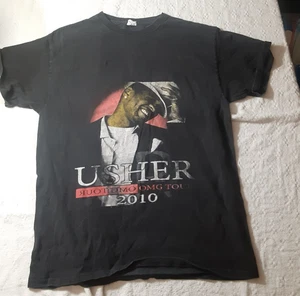 Maglietta Usher OMG 2010 USA Concert Tour Nera Uomo Large Trey Songz Winterland - Foto 1 di 4