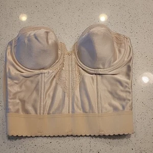Vintage Goddess Strapless Bra 40D Model 611 Nude Underwire Boned Union Made - Picture 1 of 7