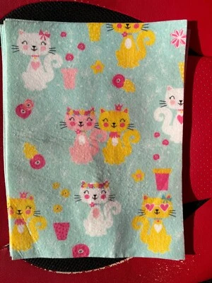 NEW Kitty Cat Fabric 9" * 12"  Quilting Cotton Hobby Lobby CatMamma Cat Lady - Image 1 of 4