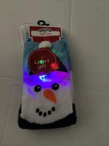 Calcetines para mujer Holiday Time iluminados a la rodilla de renos talla 4-10 - Imagen 1 de 9