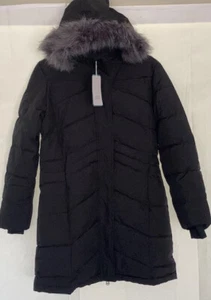 ZSHOW Girls Winter Jacket Black Water Resistant Puffer Fur Lined Hood 14/16 - Picture 1 of 4