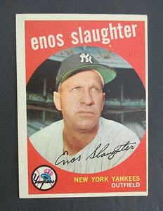 1959 Topps ENOS SLAUGHTER NY Yankees # 155 - Picture 1 of 2