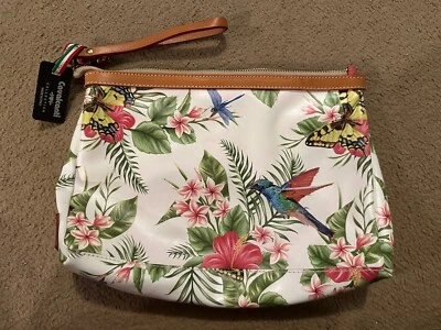 Cartera Muñequera de Diseñador CAVALCANTI Cuero Genuino Colibrí Hecha en Italia Foto 1 de 4