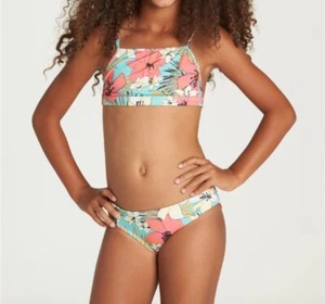 Billabong Kids Aloha Sun Tank Set Girl's Swimwear Mo-Mint Size 5 1001 - Picture 1 of 2
